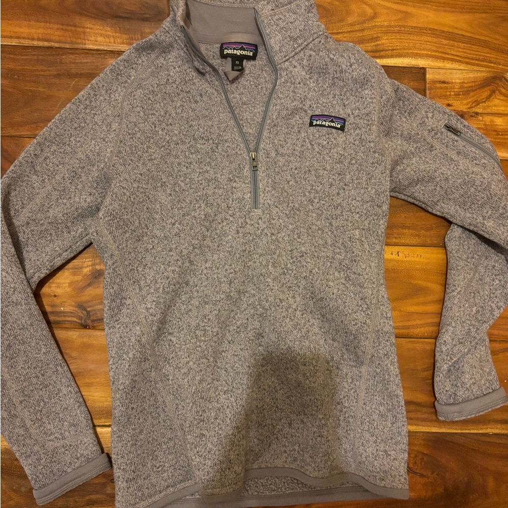 Patagonia Women's Zip-Up in Light Gray